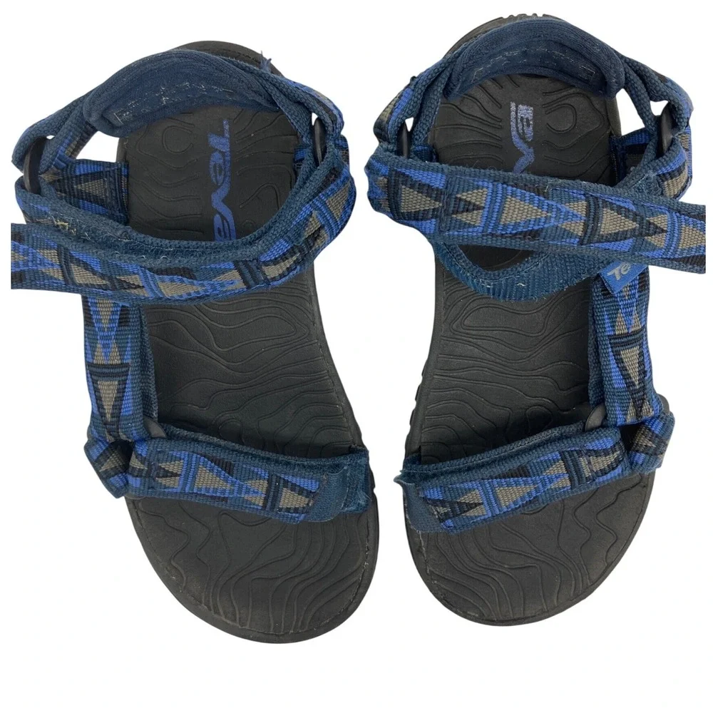 Teva Hurricane XLT2 Sport Sandals Kids Size 12 Blue Excellent Geometric Strappy
